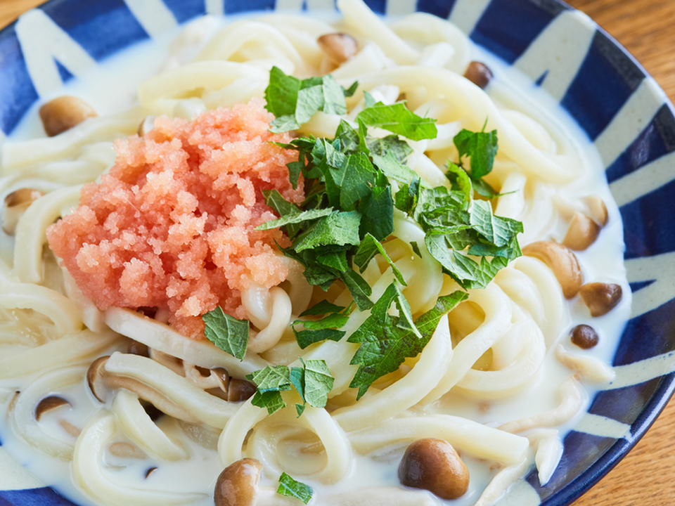たらこの豆乳クリームうどん