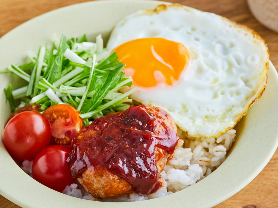 フライパン１枚で簡単 ロコモコ丼