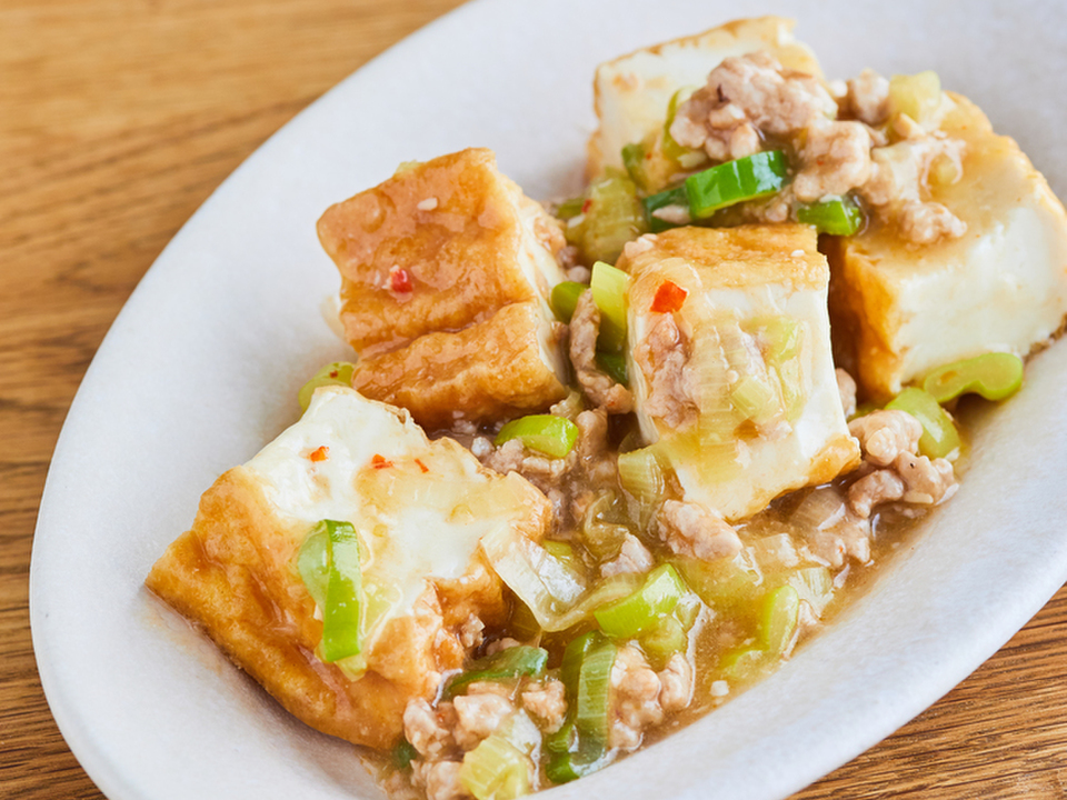 香味野菜が効いた 厚揚げの麻婆豆腐