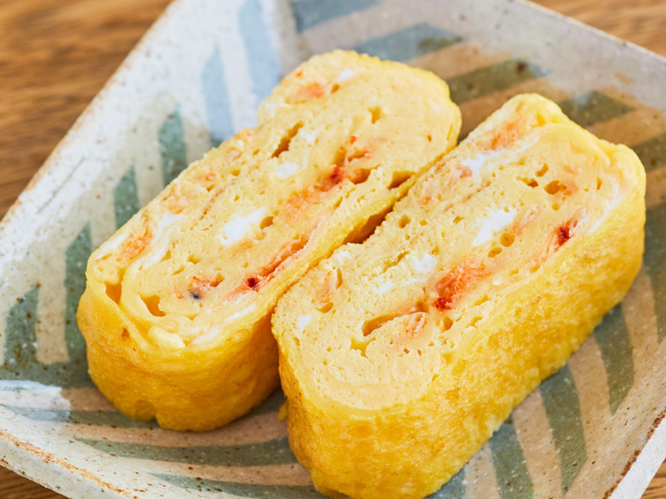 桜えびのうま味感じる だし巻き卵