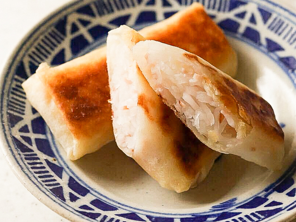 大根とハムの焼き春巻き