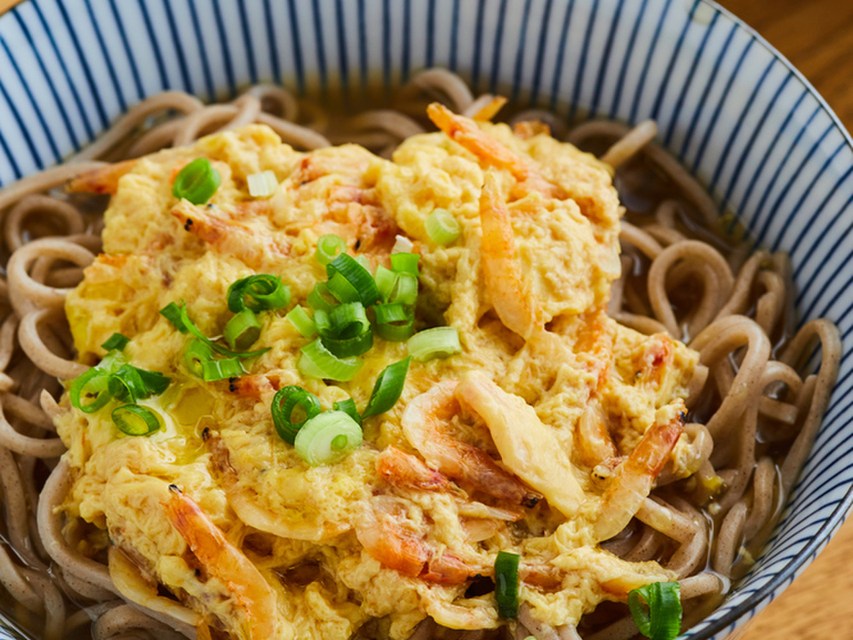 桜えびの卵とじそば