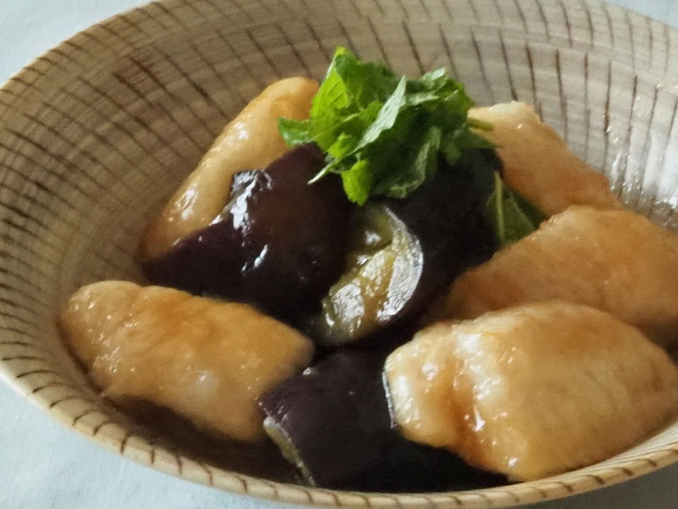 鶏となすのさっぱり煮