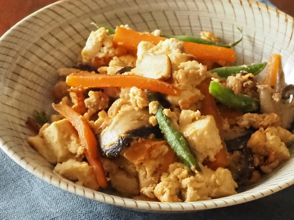 具沢山炒り豆腐