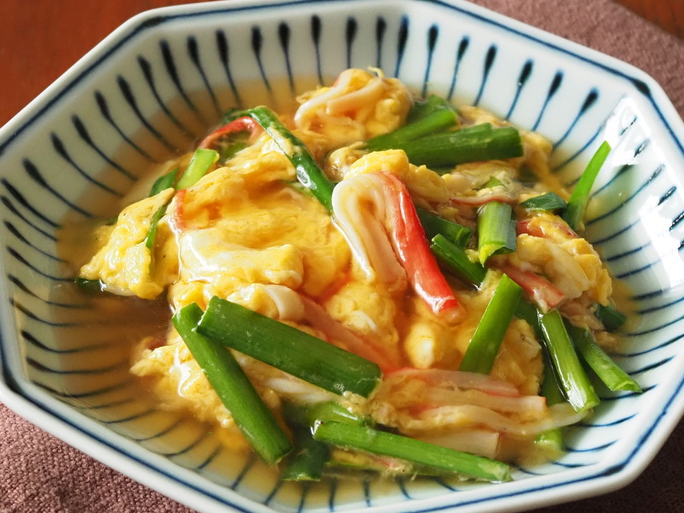 にらかに玉の甘酢あんかけ