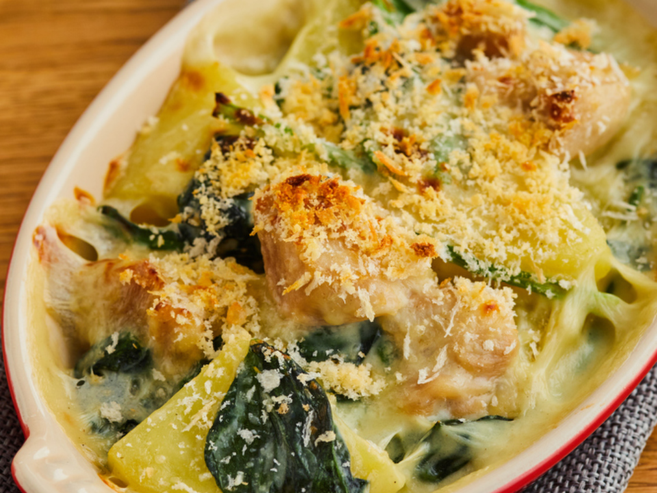 簡単ホワイトソースのチキングラタン