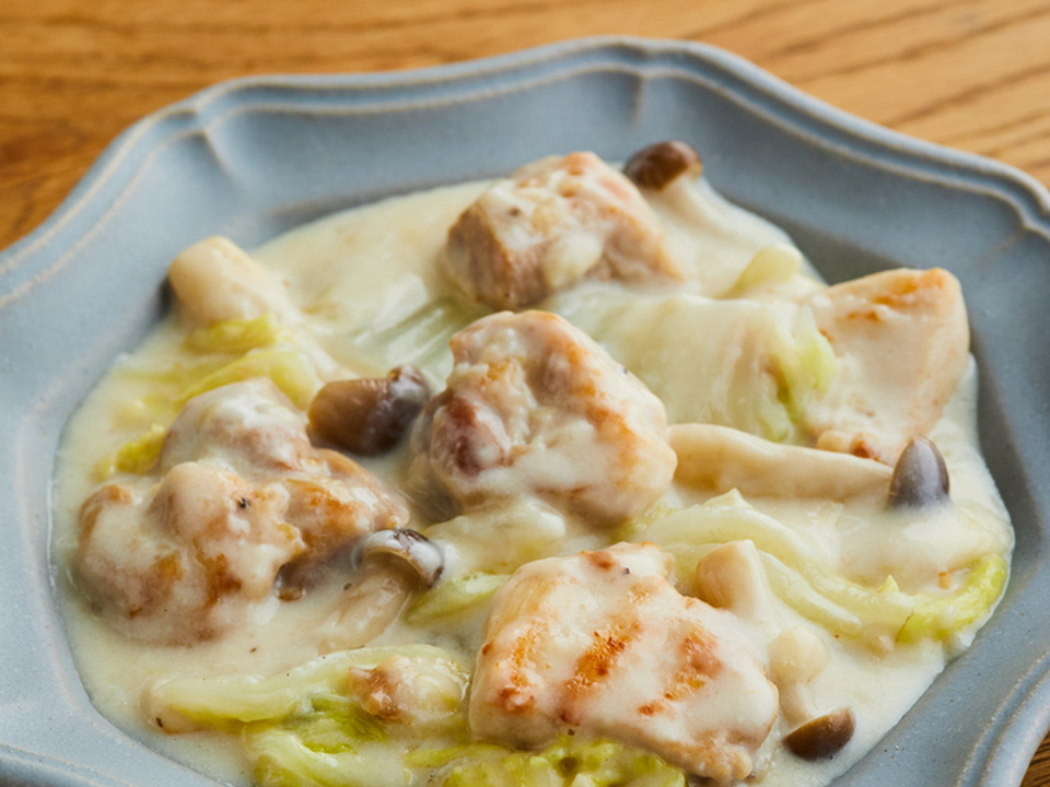 脂質控えめ 鶏肉と白菜のクリーム煮