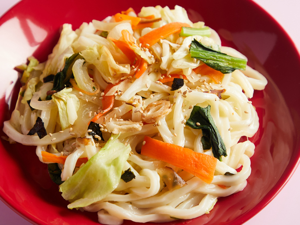 電子レンジで簡単 炒めない焼きうどん
