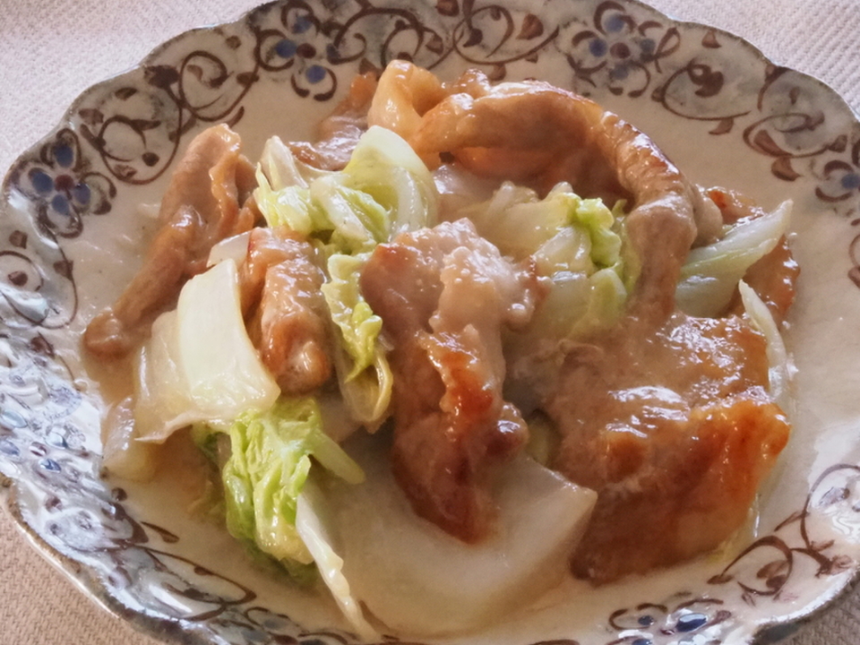 豚肉と白菜のオイマヨ炒め