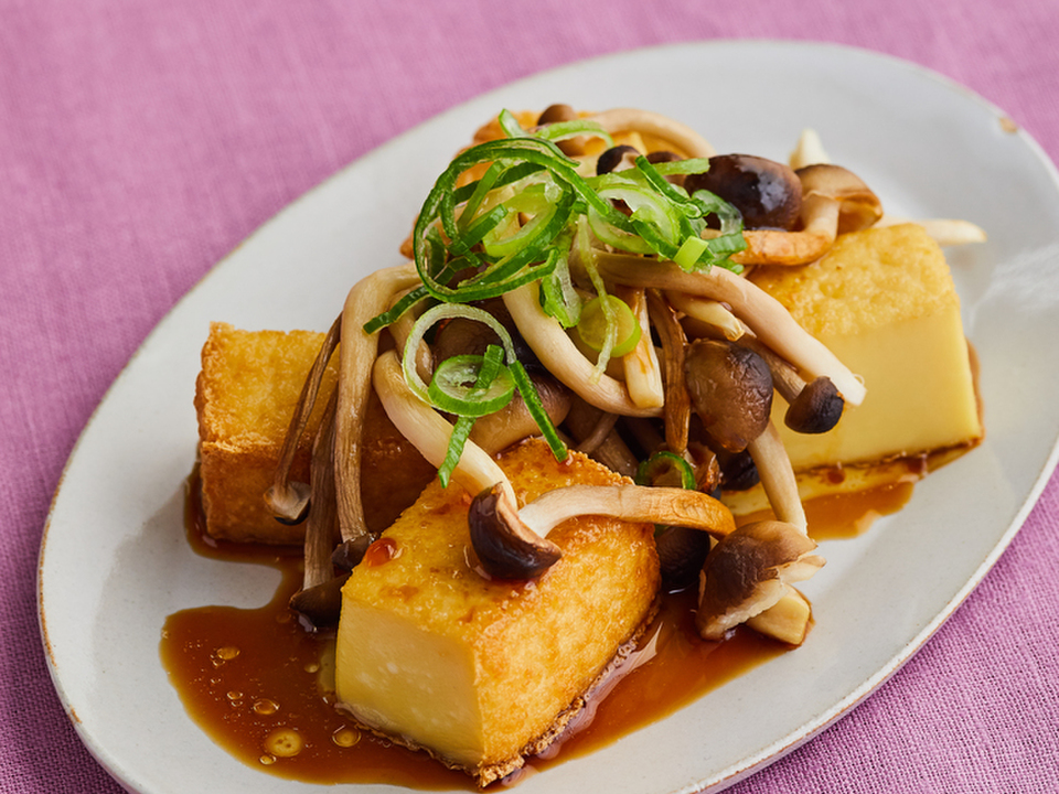 厚揚げとしめじのオーブントースター焼き