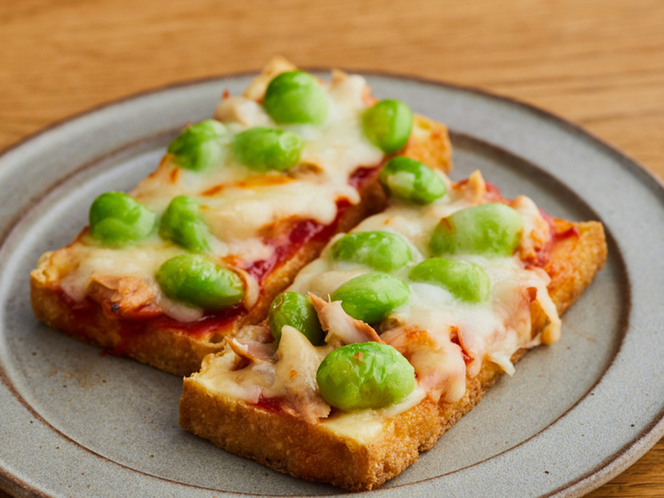 カルシウムアップ 厚揚げとツナのピザ風トースト