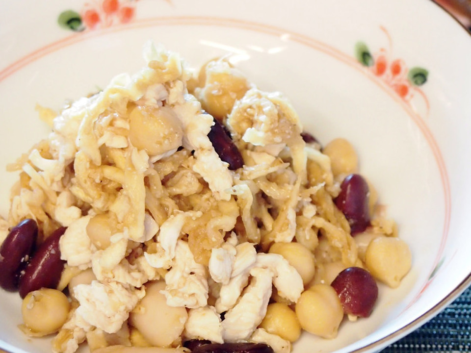 食物繊維たっぷり 切干大根と豆のサラダ