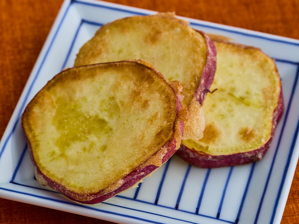 さつまいもの揚げ焼き天ぷら
