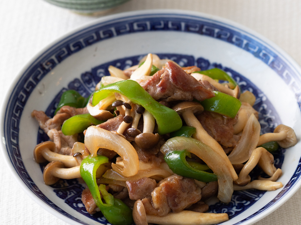 豚薄切り肉の中華炒め