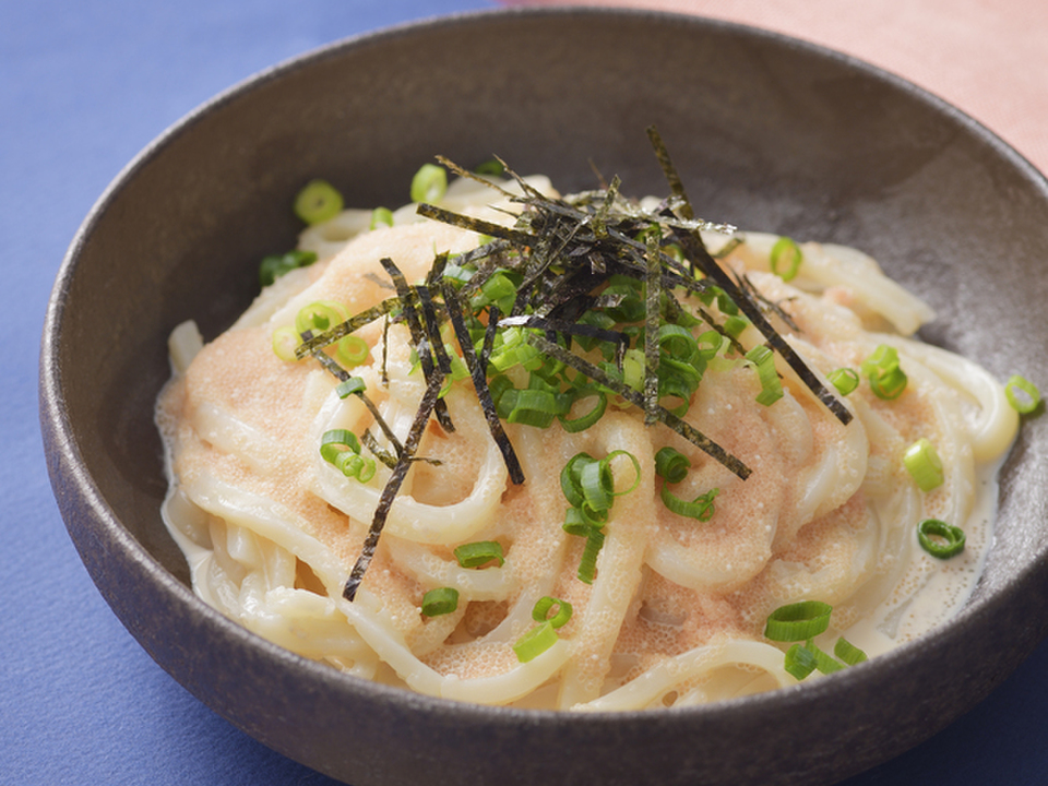 レンジでたらこクリームうどん
