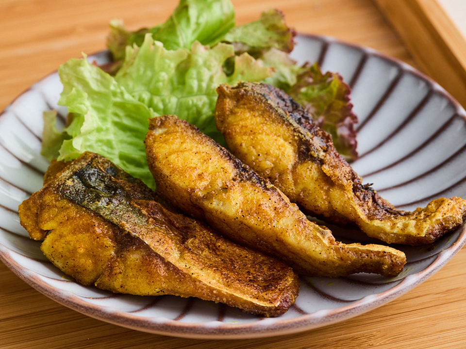 さばのカレー竜田揚げ焼き