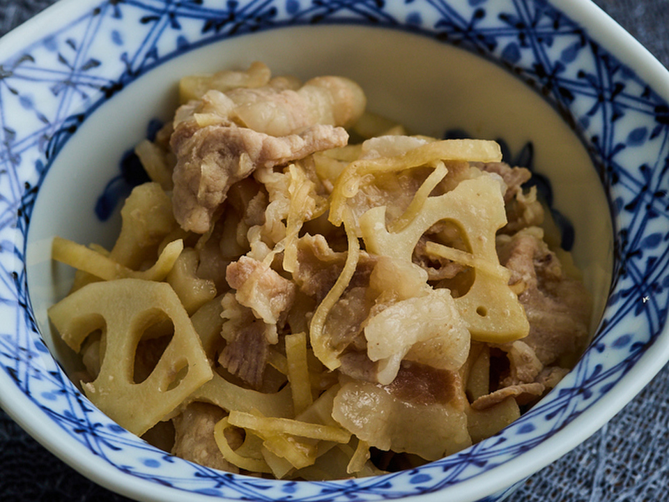 豚肉とれんこんのしぐれ煮