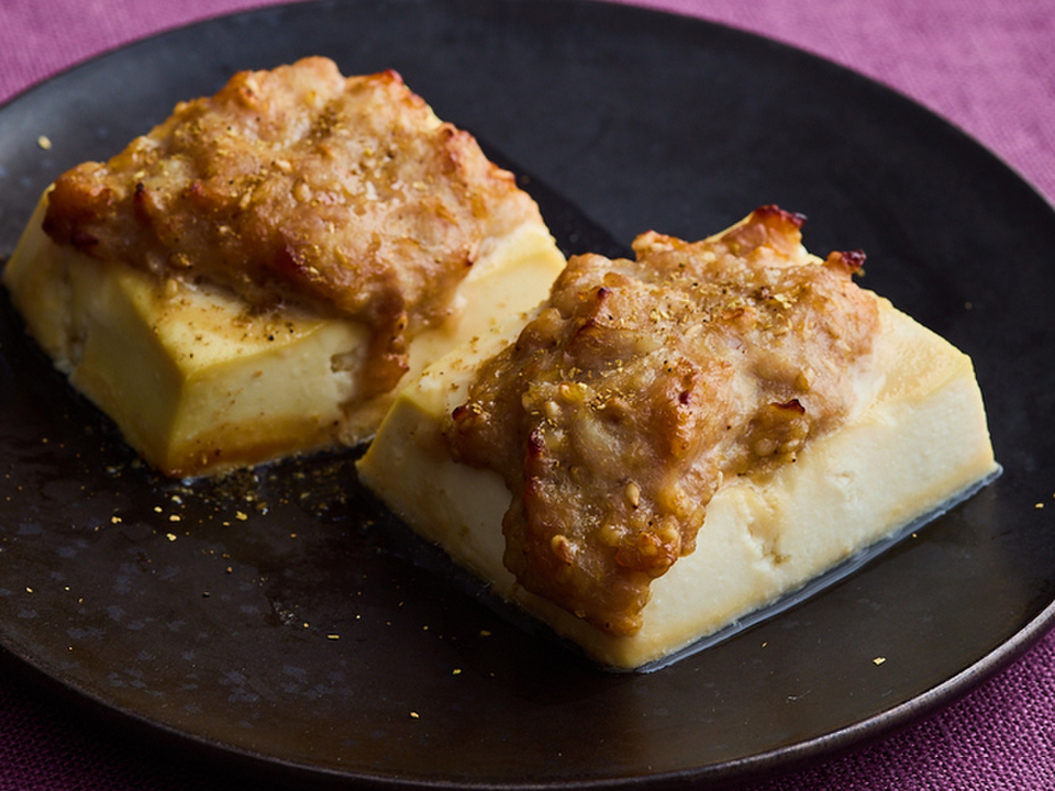 豆腐と鶏ひき肉の田楽