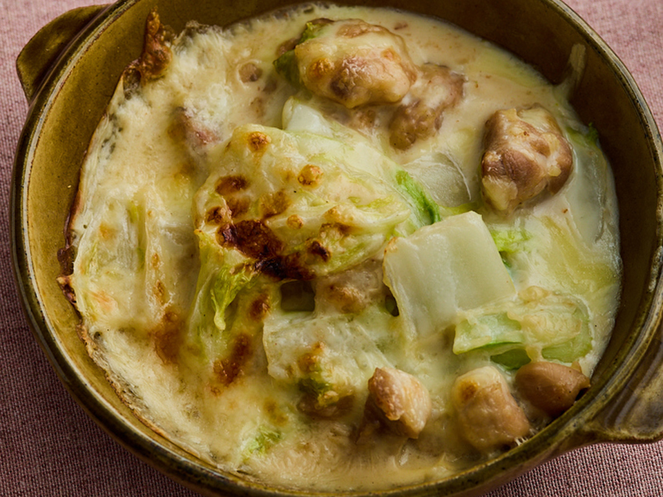 鶏肉と白菜のグラタン