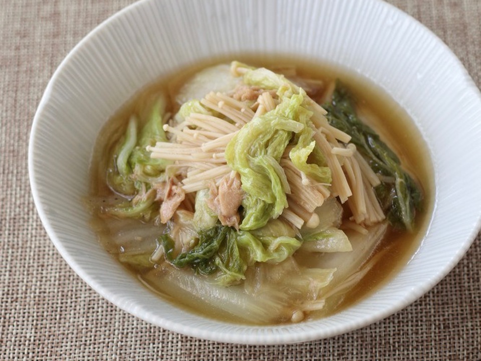 白菜とえのきのツナ煮