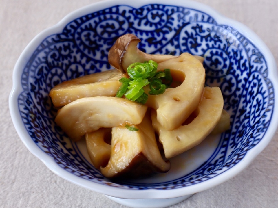 れんこんとエリンギの甘辛焼き