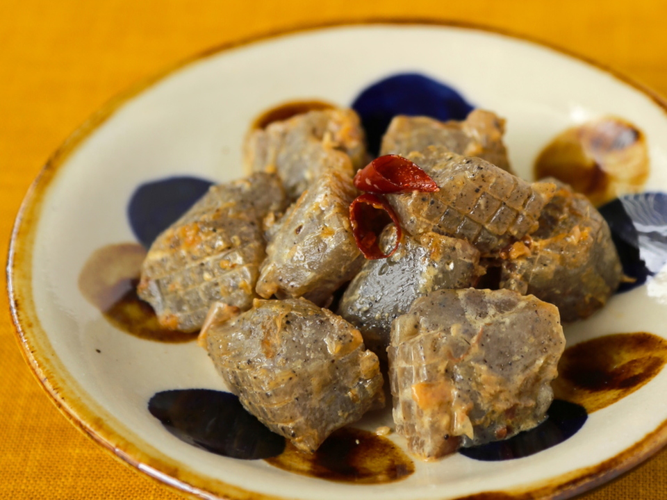 こんにゃくのピリ辛オイマヨ炒め