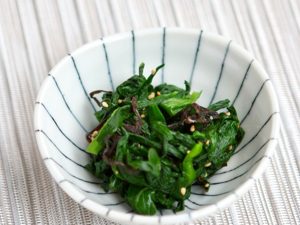 農家のレシピ にらの塩昆布和え