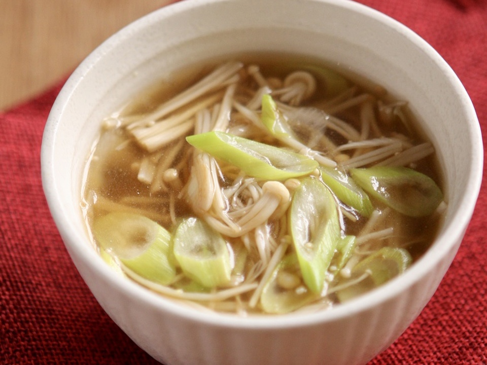 えのきと長ねぎの中華スープ