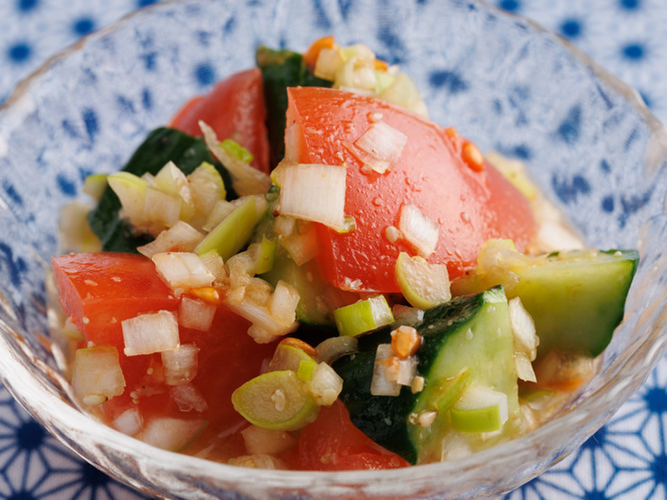 トマトときゅうりのさっぱりあえ