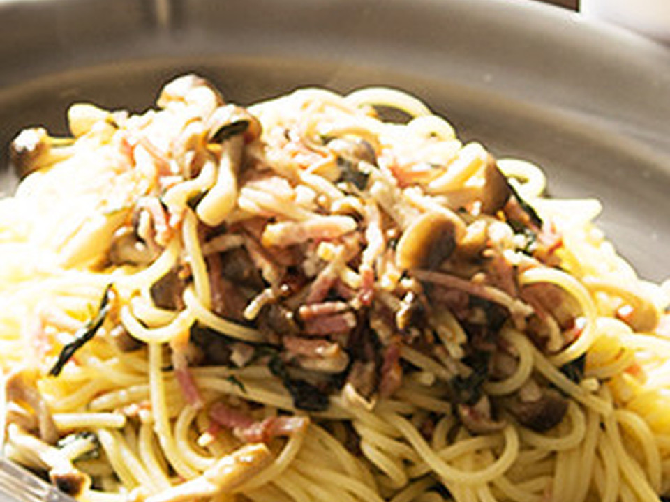 生バジルのパスタ