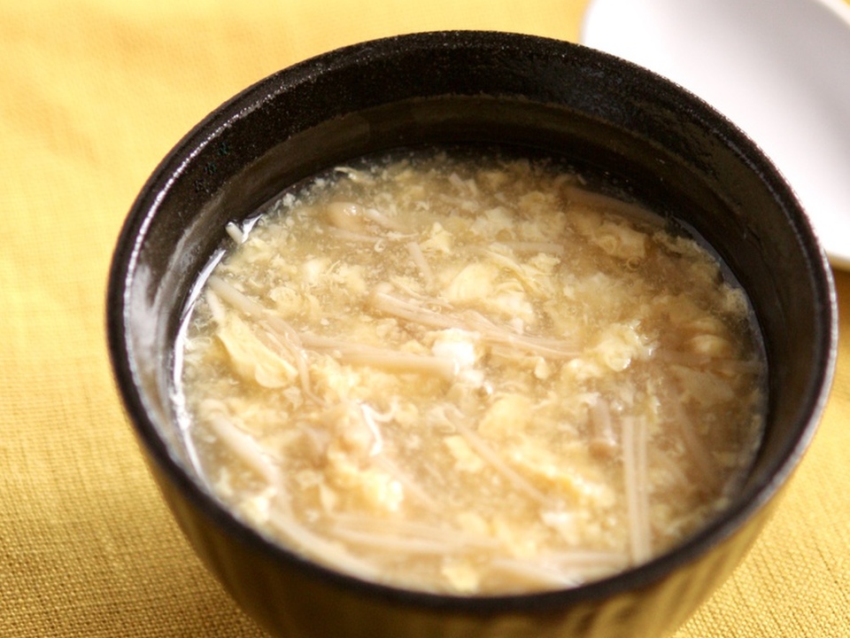 えのきと卵のふわとろ中華スープ