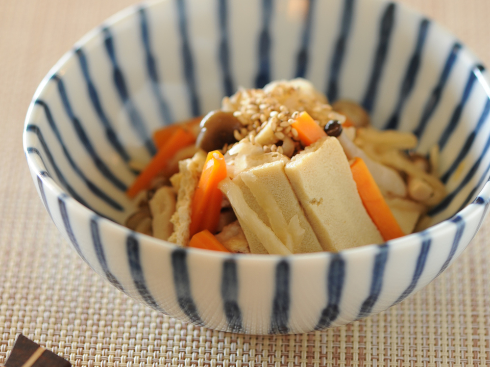 切り干し大根と高野豆腐の煮物