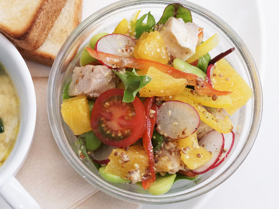 チキンとオレンジのマスタードサラダ