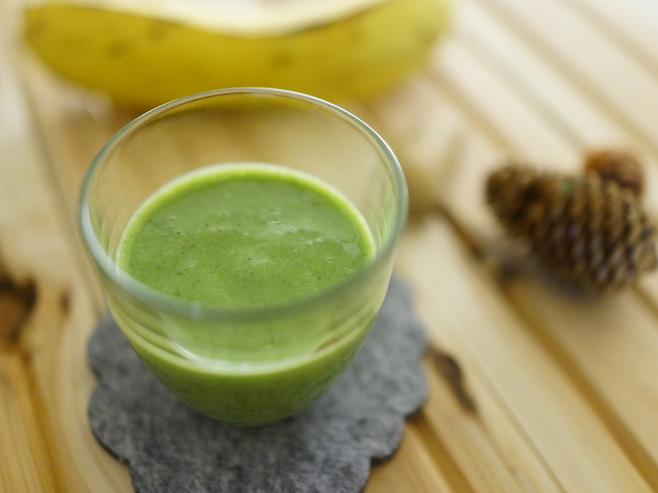 バナナとほうれん草のスムージー