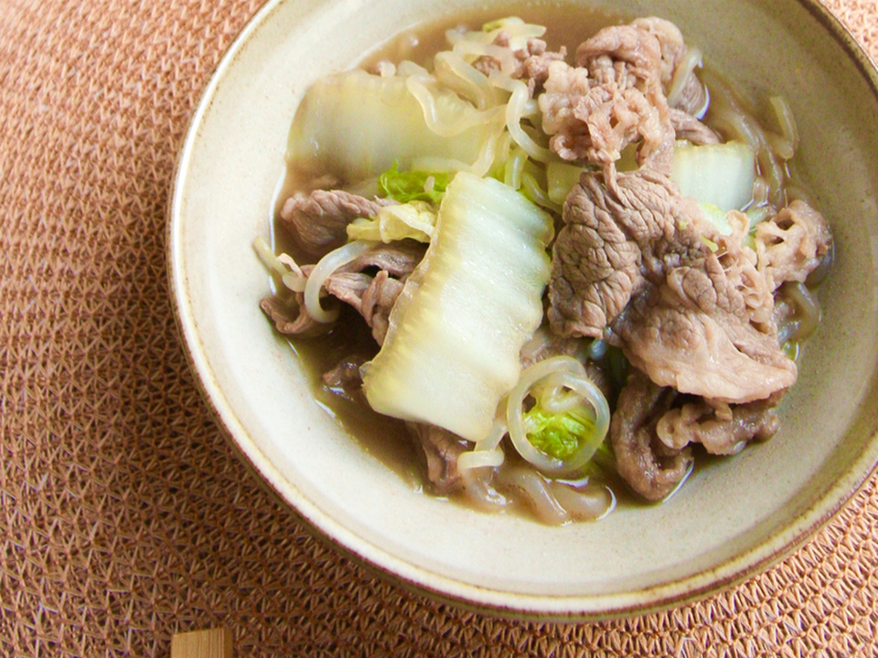 丼にも 牛肉と白菜のすき煮