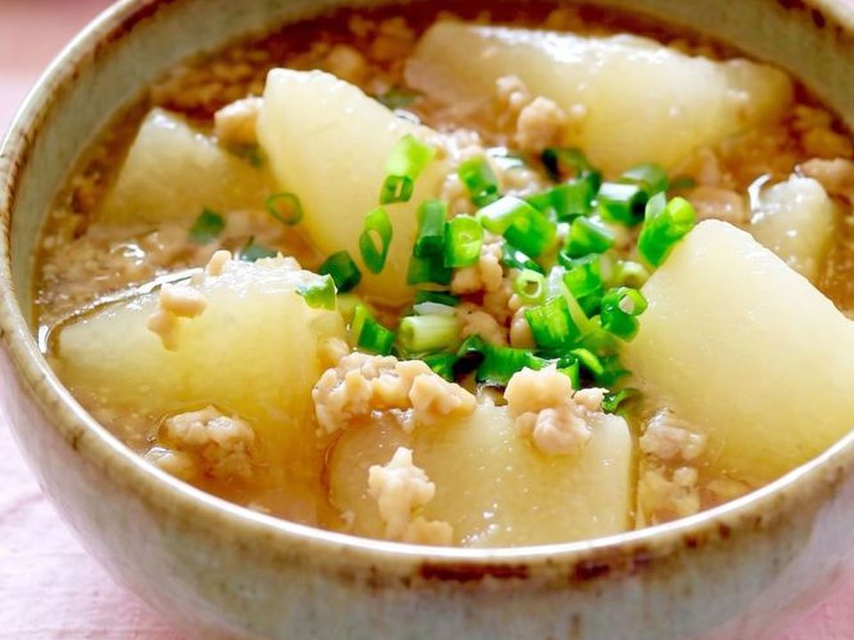 かぶと鶏ひき肉のあんかけ