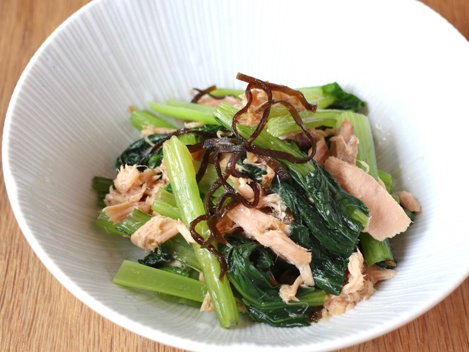 小松菜とツナのサラダ