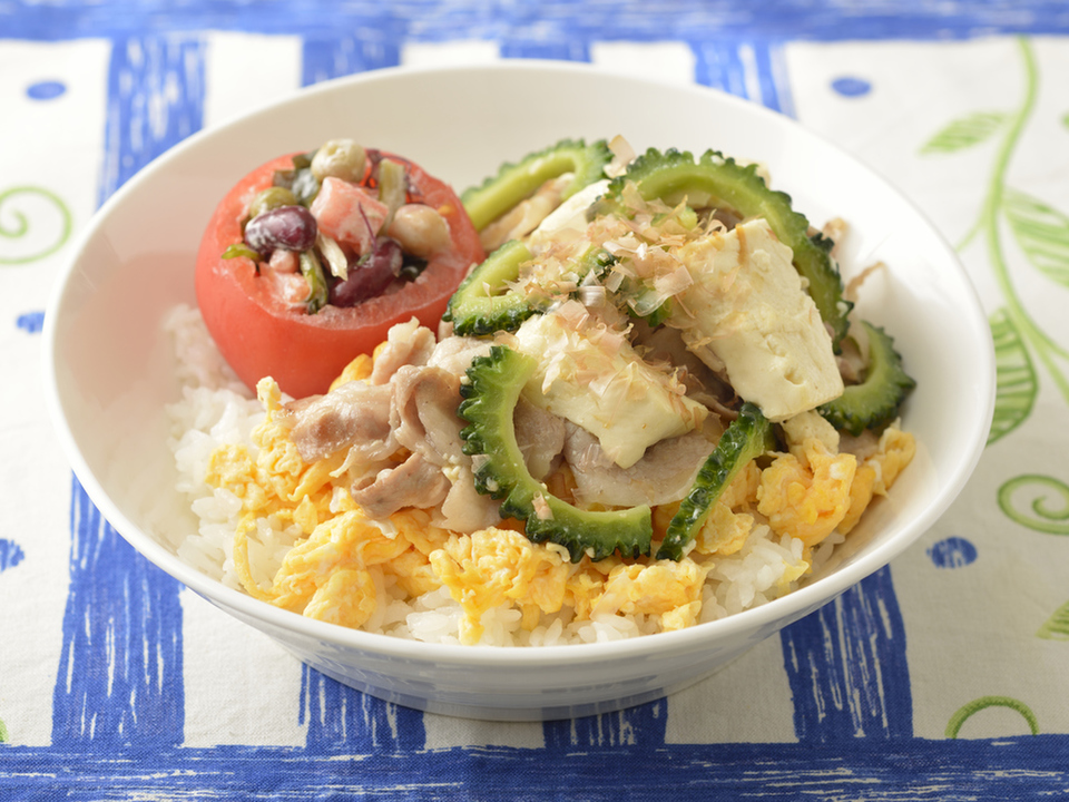 ゴーヤチャンプルー どんぶり