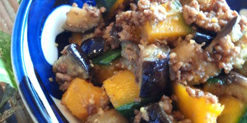 茄子とカボチャ 挽肉味噌そぼろ by 薄荷パン - 管理栄養士監修のレシピ