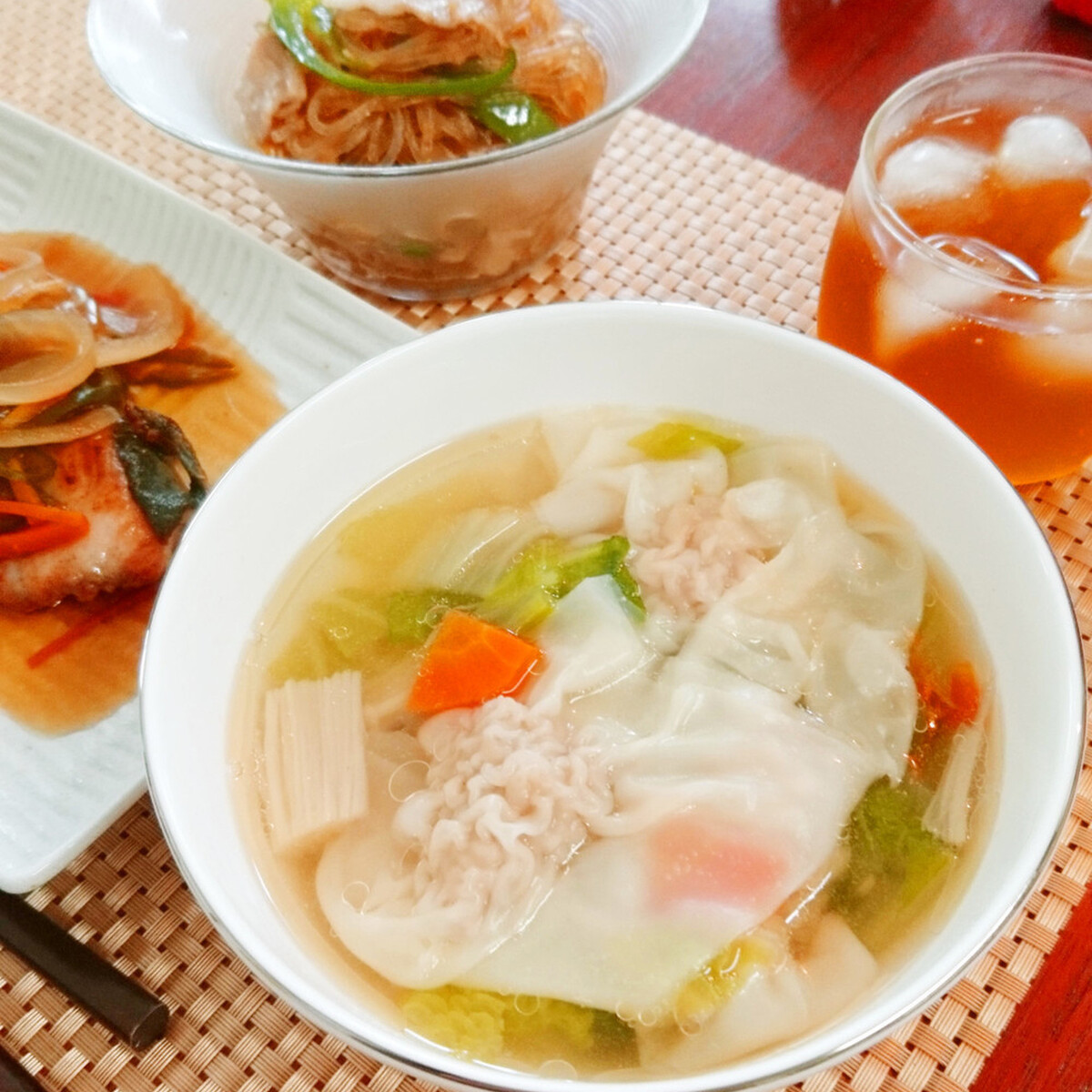 ワンタン スープ 野菜