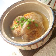 料亭風 挽肉と里芋の小判焼き とろみ餡