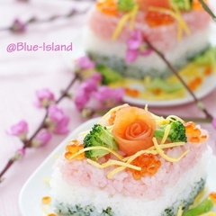 ひな祭り寿司 ひしもち風