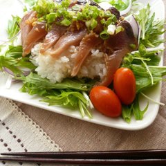 かつおの漬け丼 カフェ風プレートごはん