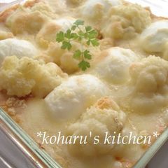 卵とカリフラワーのマカロニグラタン