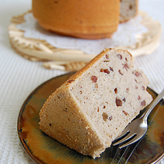 ノンオイル 小豆シフォンケーキ