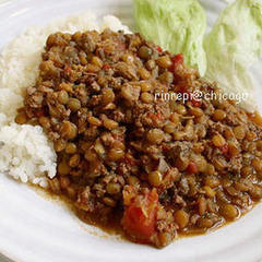 レンズ豆と牛ひき肉のタイ風カレー