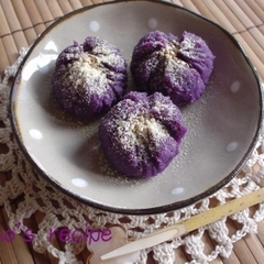 和スイーツ 紫芋の菖蒲きんとん