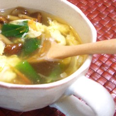 なめこと卵の中華スープ