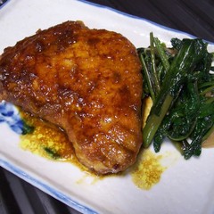 かじきのカレー風味照り焼き