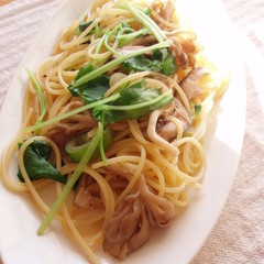 きのことみつばの和風パスタ